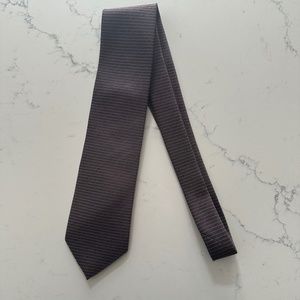 Ermenegildo Zegna 100% Silk Tie - Burgundy Horizontal Stripe